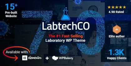 LabtechCO | Laboratory Science Research WordPress Theme 7.4 GPL Theme