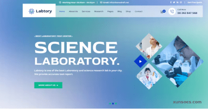 Labtory Laboratory and Science WordPress Theme 1.0.4 GPL Theme