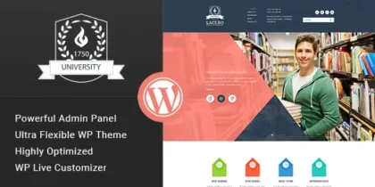 Lacero Education University WordPress Theme 1.3.2 GPL Theme