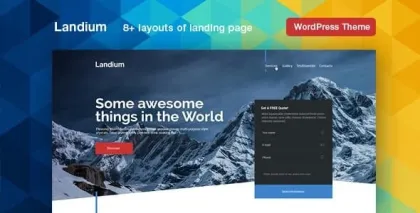 Landium WordPress App Landing Page 2.2.2 GPL Theme