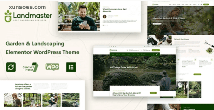 Landmaster Garden Landscaping WordPress Theme 2.1.0 GPL Theme