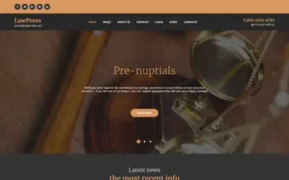 LawPress Law Firm Responsive WordPress Theme 1.0.0 GPL Theme