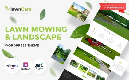 Lawn Care Lawn Mowing Landscape WordPress Theme 1.0.1 GPL Theme