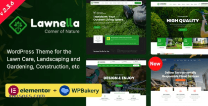 Lawnella Gardening Landscaping WordPress Theme 1.2.0 GPL Theme