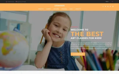 Leonardo Art School for Children WordPress Theme 1.0.0 GPL Theme