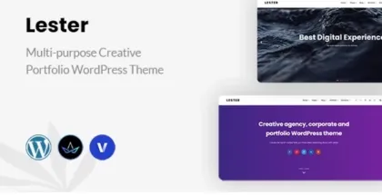 Lester Creative Portfolio WordPress Theme 3.0 GPL Theme