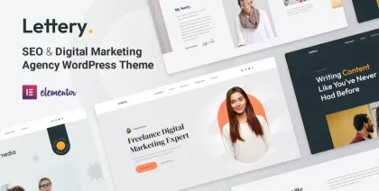 Lettery Digital Marketing Agency WordPress Theme 1.1.2 GPL Theme