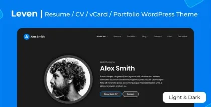 Leven | CV/Resume Theme 1.5.3 GPL Theme