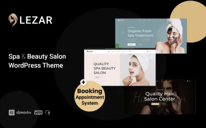 Lezar Spa and Beauty Salon WordPress Theme 1.1.0 GPL Theme