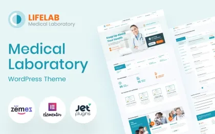 LifeLab Medical Laboratory WordPress Theme 1.0.1 GPL Theme