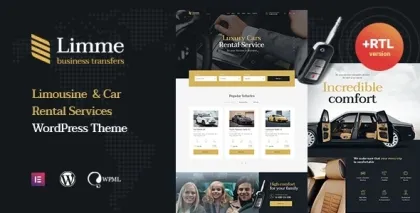 Limme Limousine Transfers Car Dealer WordPress Theme + RTL 1.2.3 GPL Theme