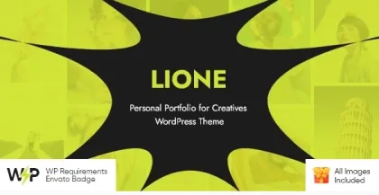 Lione Personal Portfolio for Creatives WordPress Theme 1.1.2 GPL Theme