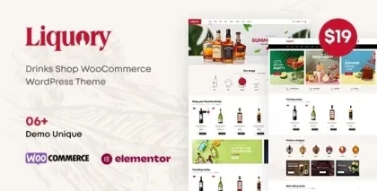 Liquory Drinks Shop WooCommerce Theme 1.0.8 GPL Theme