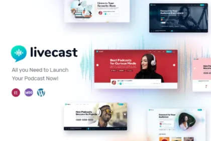 Livecast Podcast Theme 1.0.7 GPL Theme
