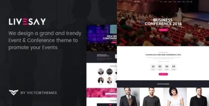 Livesay Event Conference WordPress Theme 1.8 GPL Theme
