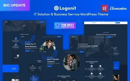 Logonit IT Solutions and Business Service Responsive WordPress Theme 3.0.1 GPL Theme