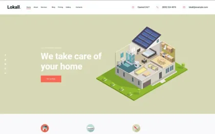 Lokall Small Business Gutenberg WordPress Theme 1.5 GPL Theme