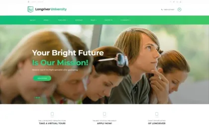 Longriver University Responsive WordPress Theme 1.0.0 GPL Theme