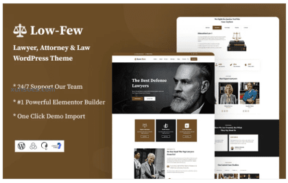 Lowfew Lawyer and Attorney Responsive WordPress Theme 1.0.1 GPL Theme