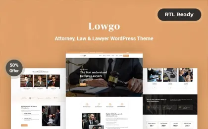 Lowgo Attorney, Law Lawyer WordPress Theme 1.0.2 GPL Theme