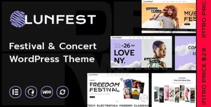 Lunfest Festival Concert WordPress Theme 1.0.3 GPL Theme