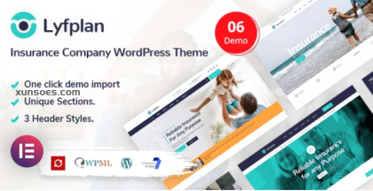 Lyfplan Insurance WordPress Theme 1.0.6 GPL Theme