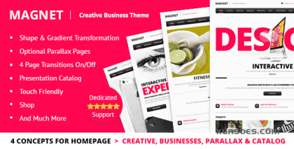 MAGNET Creative Business WordPress Theme 2.0 GPL Theme