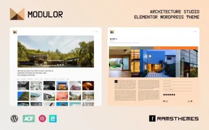 MODULOR Architecture Studio WordPress Theme 1.0.1 GPL Theme