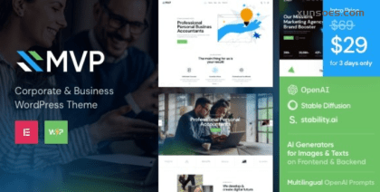 MVP Finance WordPress Theme 1.0.0 GPL Theme