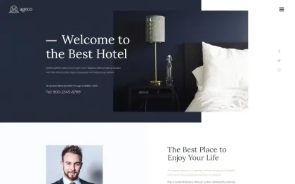 Mageco Hotel Multipurpose Minimal WordPress Elementor Theme WordPress Theme 1.0.0 GPL Theme
