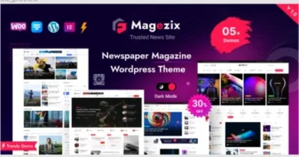 Magezix Newspaper Magazine WordPress Theme 1.0.5 GPL Theme
