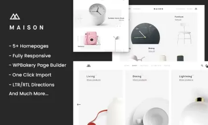 Maison Minimalist eCommerce WordPress Theme 1.26 GPL Theme