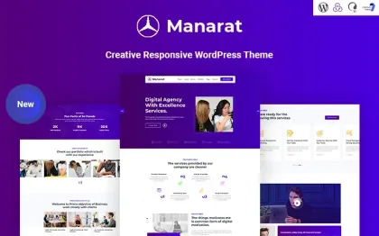 Manarat Creative Responsive WordPress Theme 1.0.0 GPL Theme