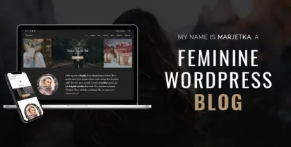Marjetka A Responsive Feminine WordPress Blog Theme 2.0 GPL Theme