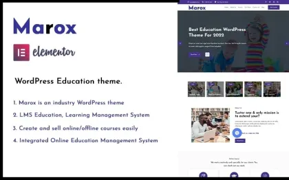 Marox Academics and Education LMS WordPress Theme 1.0.0 GPL Theme
