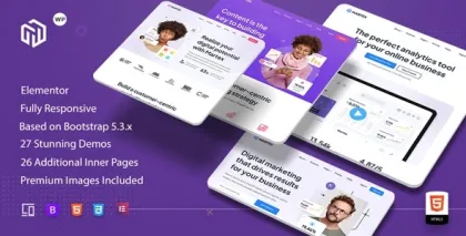 MartexMartex Software, SaaS Startup Landing Page WordPress Theme 1.0.4.1 GPL Theme