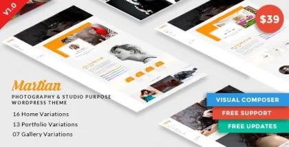 Martian | Photography Studio Purpose WordPress Theme 1.0.0 GPL Theme