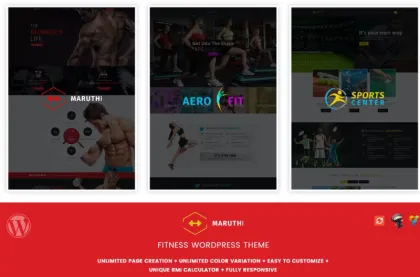 Maruthi Fitness Fitness Center WordPress Theme 2.7 GPL Theme