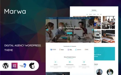 Marwa Digital Agency WordPress Theme 1.0.0 GPL Theme
