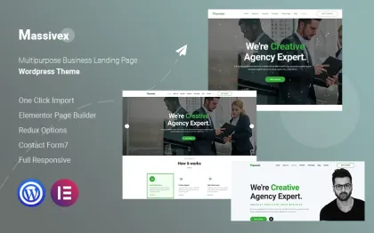 Massivex Multipurpose Business WordPress Landing Page WordPress Theme 1.0.0 GPL Theme