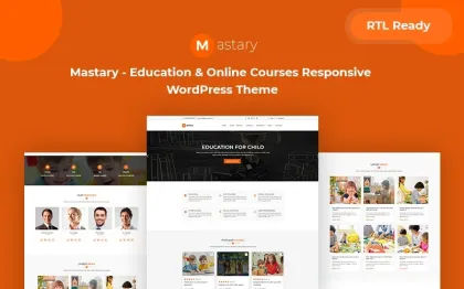 Mastary Online Courses, LMS Education Responsive WordPress Theme 1.0.0 GPL Theme