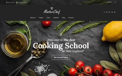 Master Chef Cooking School WordPress Theme 1.0.0 GPL Theme