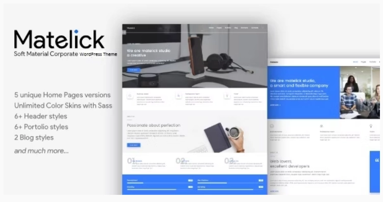 Matelick Soft Material Corporate WordPress Theme 1.0 GPL Theme