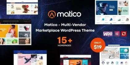 Matico Multi Vendor Marketplace WordPress Theme 1.2.1 GPL Theme