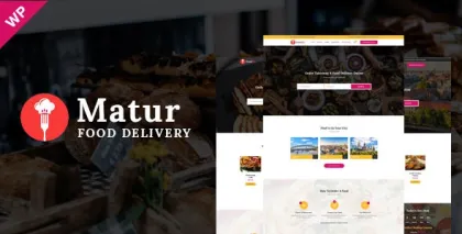 Matur Food Delivery Ordering WordPress Theme 1.1 GPL Theme