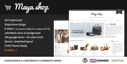 MayaShop A Flexible Responsive e-Commerce Theme 3.7.1 GPL Theme