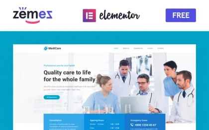 MediCare FREE medical doctor WordPress Theme 1.0.0 GPL Theme