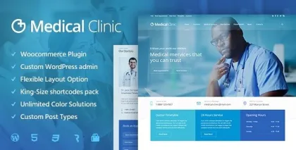 Medical Clinic Doctor and Hospital Health WordPress Theme 1.2.6 GPL Theme