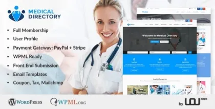 Medical Directory Hospitals Doctors Listing Theme 1.3.7 GPL Theme