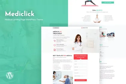 Mediclick Medical Landing Page WordPress Theme 1.0.1 GPL Theme